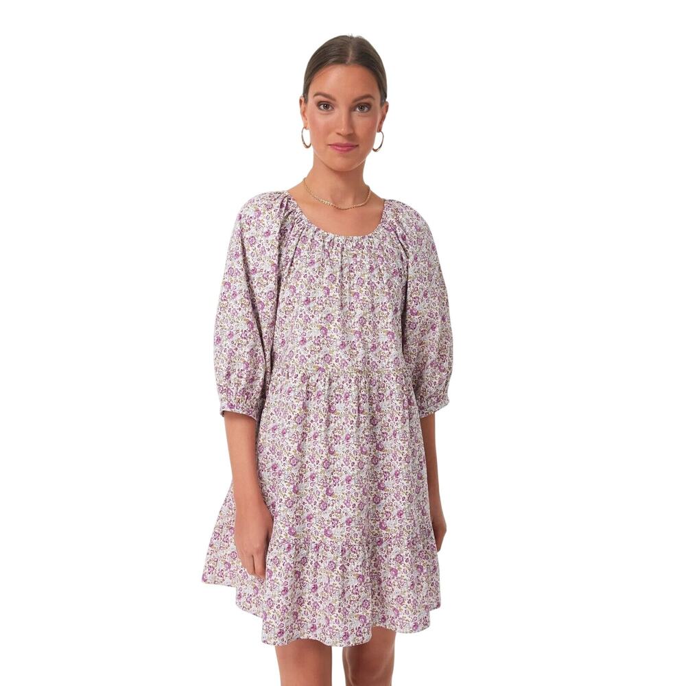 Tuckernuck Hyacinth House Floral Huckleberry Mini Dress Womens Large NWOT 255936